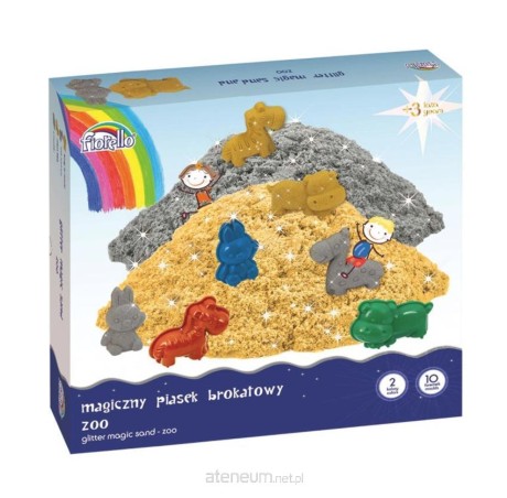 Przejdź do produktu Piasek magiczny brokatowy 1000g foremki FIORELLO