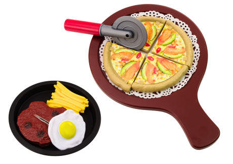 Przejdź do produktu Zestaw Fast Food Owoce Stek Lody Akcesoria Pizza Frytki 26 ele.