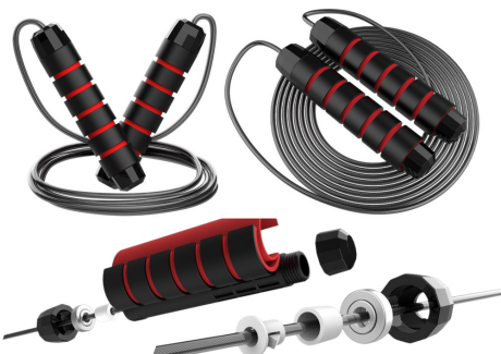 Przejdź do produktu Skakanka Łożyskowa Do Ćwiczeń z Rączką Piankową Regulowana 3m