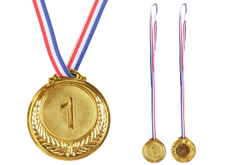 Przejdź do produktu Złoty Medal Pierwsze Miejsce Nagroda Trofeum Cynkowy 6,5cm