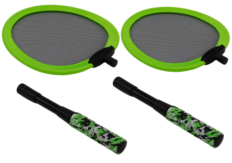 Przejdź do produktu Zestaw 2 Rakietek Do Badmintona Paletki 2 Lotki Badminton Zielony