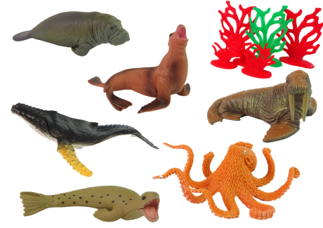 Przejdź do produktu Zwierzęta Morskie Ryby Zestaw Figurki W Pudełku Akcesoria 24 szt.