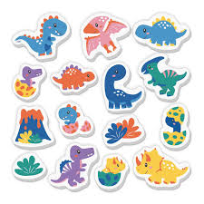 Przejdź do produktu Dinozaury do zabawy w wannie - zestaw 15 kolorowych piankowych figurek