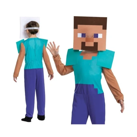 Przejdź do produktu Kostium Steve z Minecrafta dla dzieci, rozm. M (7-8 lat)