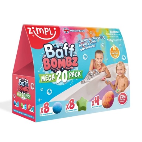 Przejdź do produktu Musujące bomby do kąpieli zmieniające kolor wody Baff Bombz 20 szt. 3+, Zimpli Kids