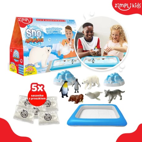 Przejdź do produktu Zestaw do tworzenia śniegu z figurkami i tacą Sno World Arctic Adventure 3+, Zimpli Kids