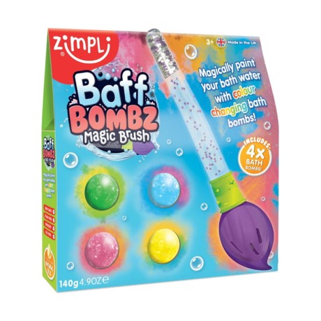 Przejdź do produktu Kule do zabawy zestaw 4 szt. z pędzlem Baff Bombz Magic Brush 3+, Zimpli Kids