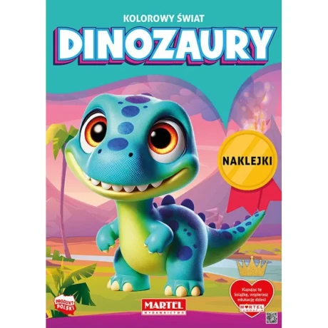 Przejdź do produktu Kolorowanka Kolorowy świat Dinozaury z naklejkami