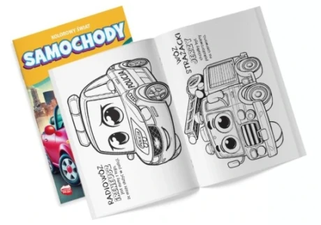Przejdź do produktu Kolorowanka Kolorowy świat. Samochody z naklejkami