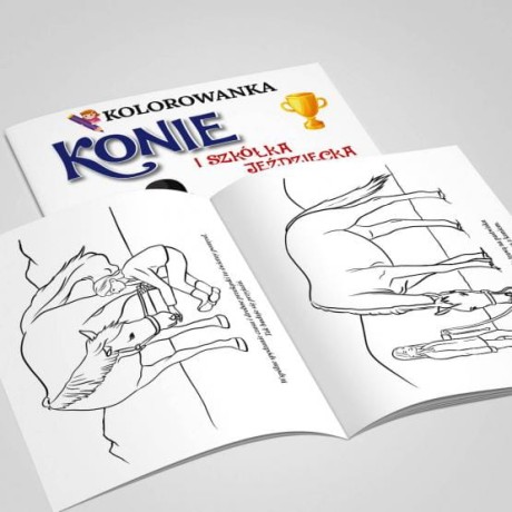Przejdź do produktu Kolorowanka dla Dzieci: Konie i Jeździectwo z Naklejkami