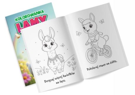 Przejdź do produktu Kolorowanka Lamy z naklejkami
