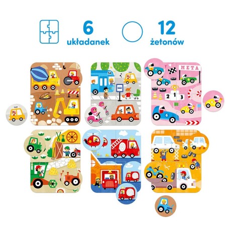 Przejdź do produktu CzuCzu Puzzle Pojazdy małe i duże