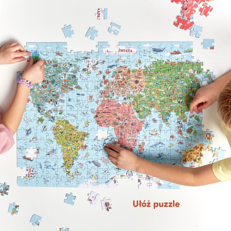 Przejdź do produktu CzuCzu Puzzle odkrywcy Mapa świata 300 elementów