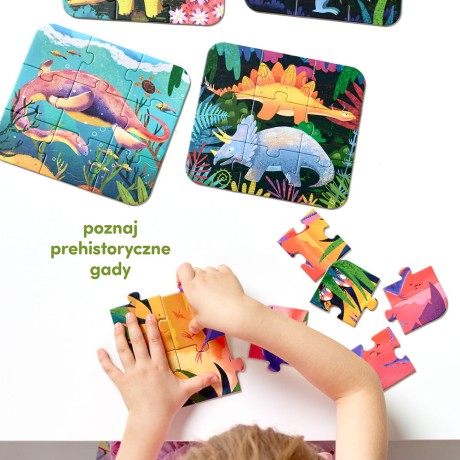 Przejdź do produktu CzuCzu Puzzle Fantastyczne Dinozaury 3+