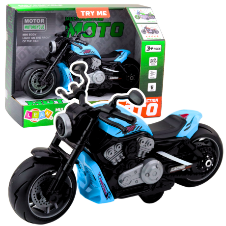 Przejdź do produktu Motocykl Zabawkowy Na Baterie Napęd Światła Dźwięki Niebieski