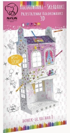 Przejdź do produktu Kolorowanka-Składanka 3D MINI - Domek ul. Różana 8