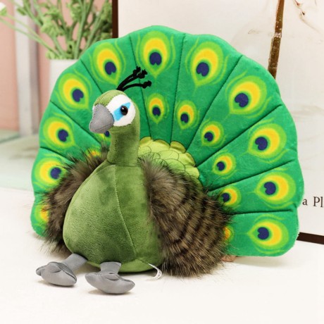 Przejdź do produktu Maskotka Pluszowa Przytulanka Elegancki Paw Zielony 30cm