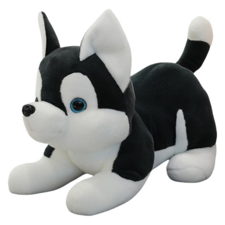 Przejdź do produktu Pluszowa Maskotka Przytulanka Piesek Husky Czarno-Biały 30cm