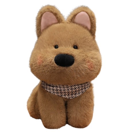 Przejdź do produktu Pluszowa Maskotka Przytulanka Piesek Z Chustą Brązowy 25cm