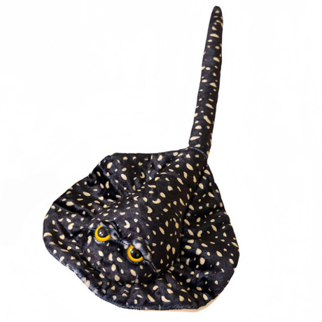 Przejdź do produktu Maskotka Pluszowa Płaszczka Przytulanka Czarna W Kropki 50cm