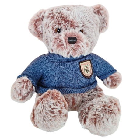 Przejdź do produktu Pluszowa Maskotka Przytulanka Miś Szary Niebieski Sweterek 21cm