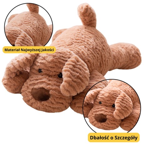 Przejdź do produktu Pluszowa Maskotka Przytulanka Piesek Beżowy 30cm