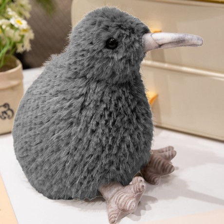 Przejdź do produktu Pluszowy Ptak Kiwi Pluszak Maskotka Przytulanka Szary 17cm