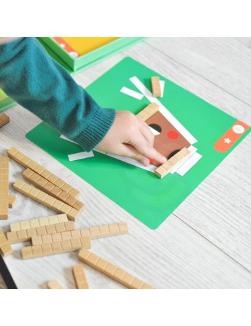 Przejdź do produktu TOOKY TOY Magnetyczna Układanka Logiczna 49 el. – Drewniane Klocki Edukacyjne dla Dzieci