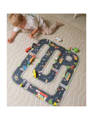 Przejdź do produktu WOOPIE GREEN Puzzle Drogowe dla Dzieci 21 el. – Miejska Autostrada z FSC, 3+