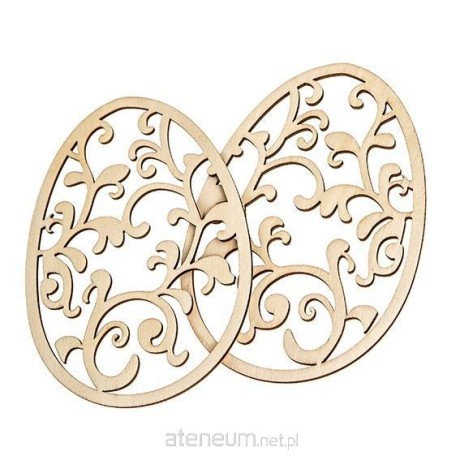 Przejdź do produktu Drewniane ażurowe jajka 14cm 2szt