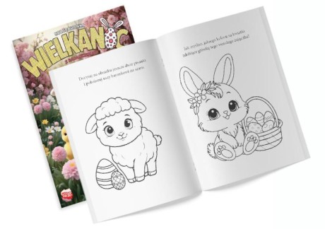 Przejdź do produktu Wielkanocna kolorowanka dla dzieci z naklejkami — 16 stron świątecznych wzorów