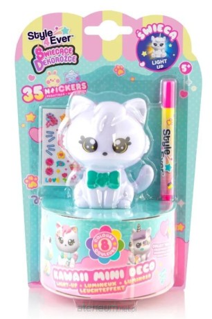 Przejdź do produktu Kotek Świecący DIY z Kokardką — Zestaw Kawaii do Dekoracji (8 Kolorów)