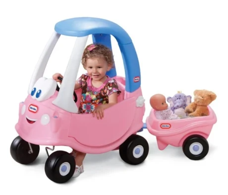 Przejdź do produktu Przyczepka do Cozy Coupe — Różowa, Wytrzymała Zabawkowa Przyczepa dla Dzieci