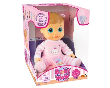 Przejdź do produktu Interaktywna mówiąca lalka Emma 38 cm — ucząca się słów i reagująca na dotyk