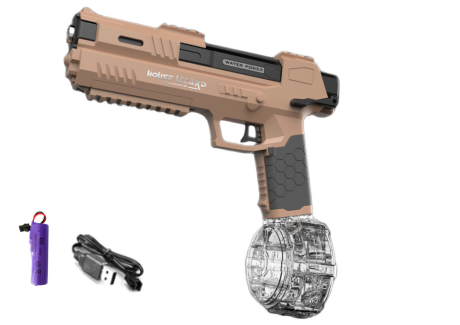 Przejdź do produktu Pistolet Broń Na Wodę Automatyczny Brązowy Przeźroczysty Pojemnik