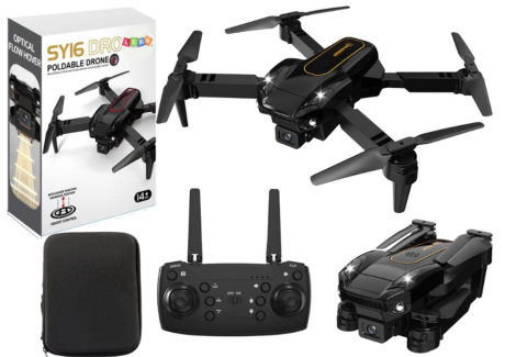 Przejdź do produktu Zdalnie Sterowany Dron Z Kamerą 4K SY16 Czarny Pokrowiec