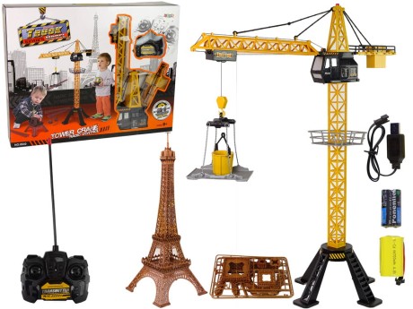 Przejdź do produktu Wysoki Dźwig Żuraw Budowlany 90 cm Pilot R/C Wieża Eiffla