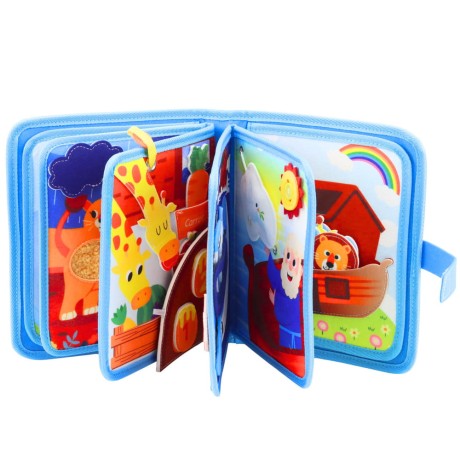 Przejdź do produktu Książeczka Edukacyjna Sensoryczna Filcowa 3D Arka Noego Zwierzęta