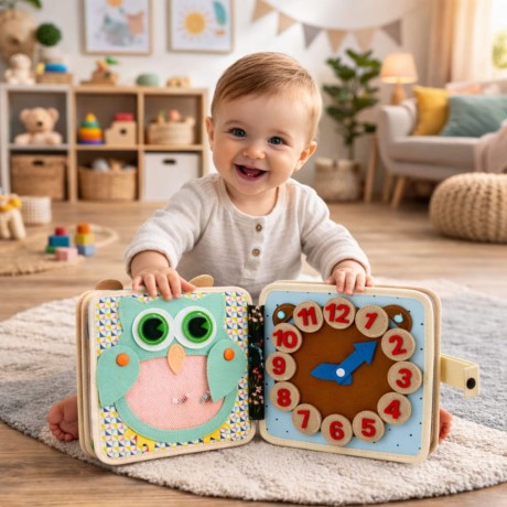 Przejdź do produktu Książeczka Edukacyjna Sensoryczna Filcowa 3D Zwierzęta Jeżyk