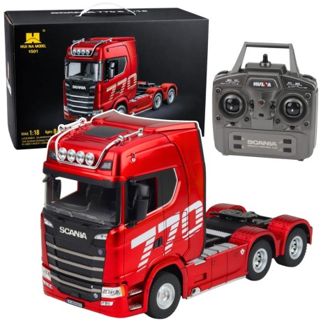 Przejdź do produktu Ciągnik Siodłowy Scania Zdalnie Sterowany RC Huina 1501 Czerwony 1:18