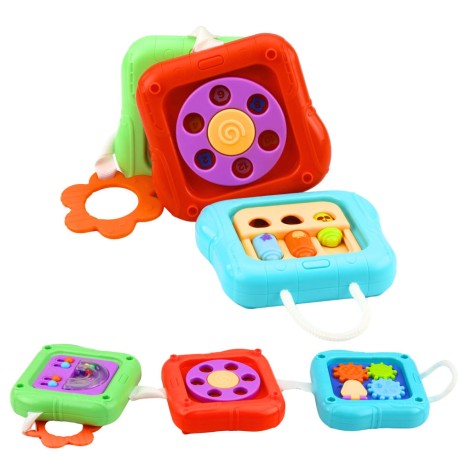 Przejdź do produktu Kostka Sensoryczna Edukacyjna 6 Aktywności – zabawka sensoryczna Montessori dla dzieci