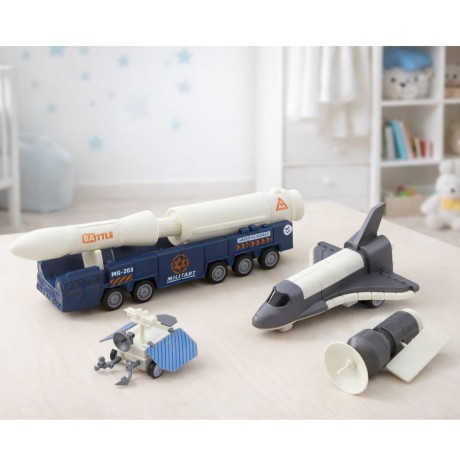 Przejdź do produktu Zestaw Kosmiczny Rakieta Wahadłowiec Satelita Pojazd Transportowy