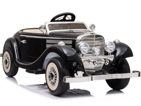 Przejdź do produktu Mercedes 540K – Elektryczny samochód dla dzieci 12V, 4x45W, czarny (pilot 2.4G, skóra ekologiczna, LED)