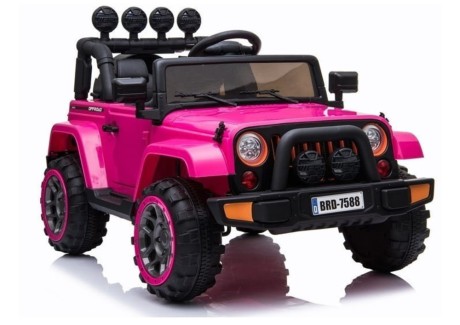 Przejdź do produktu Jeep elektryczny dla dzieci BRD-7588 4x4 – Różowy, 12V, pilot 2.4G, miękkie koła EVA