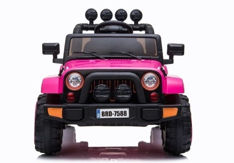 Przejdź do produktu Jeep elektryczny dla dzieci BRD-7588 4x4 – Różowy, 12V, pilot 2.4G, miękkie koła EVA