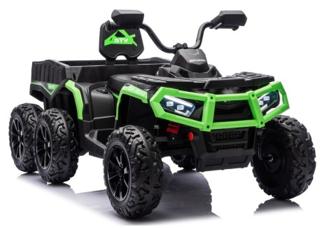 Przejdź do produktu Dziecięcy Quad Elektryczny 6 kół JC606 24V 4x4 z Przyczepką — zielony