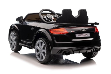 Przejdź do produktu Elektryczny Samochód Dziecięcy Audi TT RS 12V – czarny, 2x45W, Pilot 2.4G, EVA, Miękka Ekoskóra