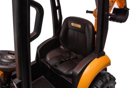 Przejdź do produktu Elektryczna Koparka JCB na Akumulator 12V z Łyżką, Pilotem i Paskami Bezpieczeństwa — Żółta