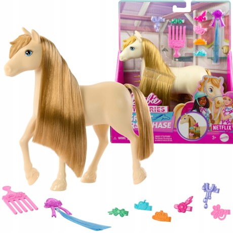 Przejdź do produktu Barbie Konik do stylizacji Tornado z akcesoriami (długa grzywa, grzebyczek, spinki)