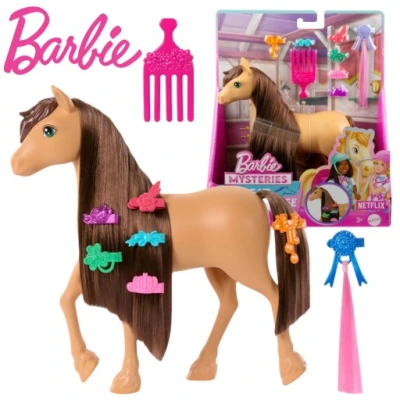 Przejdź do produktu Barbie Konik do stylizacji Pepper z akcesoriami (grzywa, grzebyczek, spinki)